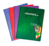 Caiet Clairefontaine Calligraphe 2592C, 17x22 cm, 96 pagini, pătrățele mari 70g și velin 90g, culori asortate 1