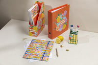 Clairefontaine Dolce Amore 116276C Biblioraft cu inele A4, model Citrus, cotor 7 cm, capacitate mare 6