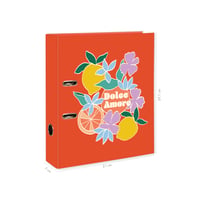 Clairefontaine Dolce Amore 116276C Biblioraft cu inele A4, model Citrus, cotor 7 cm, capacitate mare 2