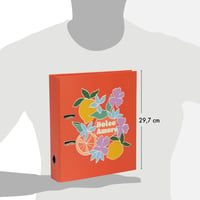 Clairefontaine Dolce Amore 116276C Biblioraft cu inele A4, model Citrus, cotor 7 cm, capacitate mare 4