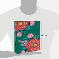 Dosar cu inele Clairefontaine Frida Kahlo 116223C, A4, cotor 7 cm, capacitate mare, 26 x 32 cm 4