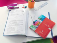 Clairefontaine Koverbook 980420C špirálový zápisník A4+ 24x32 cm 64 strán štvorčekovaný a čistý s polypropylénovým obalom modrý 2