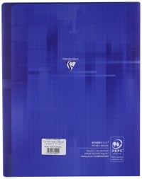 Clairefontaine Koverbook 980420C špirálový zápisník A4+ 24x32 cm 64 strán štvorčekovaný a čistý s polypropylénovým obalom modrý 4