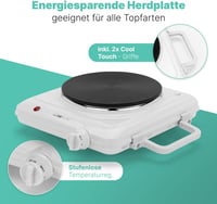 Clatronic 3582 Elektromos Főzőlap Fehér Egyszemélyes Konyhai Készülék 3