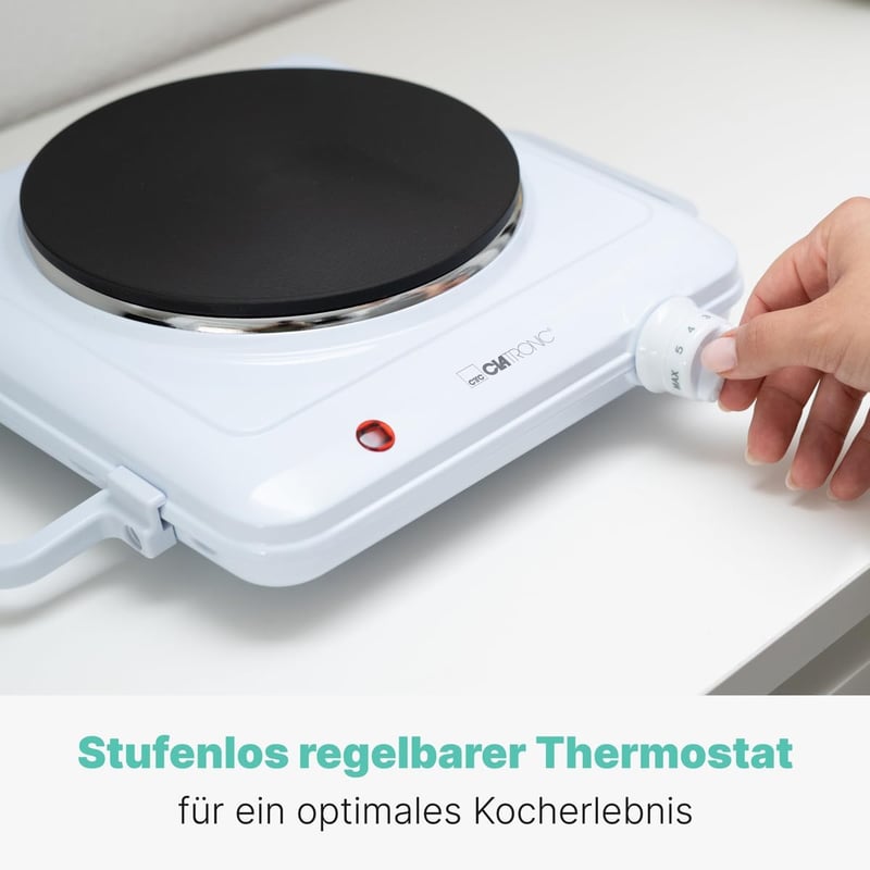 Clatronic 3582 Elektromos Főzőlap Fehér Egyszemélyes Konyhai Készülék