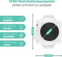 Clatronic 3582 Elektromos Főzőlap Fehér Egyszemélyes Konyhai Készülék 2