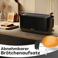 Clatronic 4 szeletes kenyérpirító hosszú nyílással, rozs funkcióval és melegítéssel 3