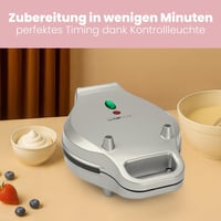 Clatronic buborékos gofri sütő 700W, 180° forgatható, tapadásmentes felület 5