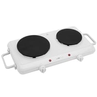 Clatronic DKP 3583 Dvojplatničkový varič na kempovanie a domáce použitie, 2 platne Ø 180 mm a 150 mm, 2 plynulé termostaty, žiaruvzdorný povrch 1