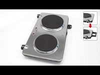 Dvojplatničkový elektrický varič Clatronic DKP 3668 E, 2500 W, nerezová oceľ, s rukoväťami Cool Touch, ochrana proti prehriatiu, 2 varné zóny 8