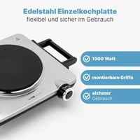Clatronic EKP 3788 1500W elektromos főzőlap rozsdamentes acélból 3