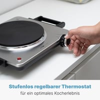 Clatronic EKP 3788 1500W elektromos főzőlap rozsdamentes acélból 6