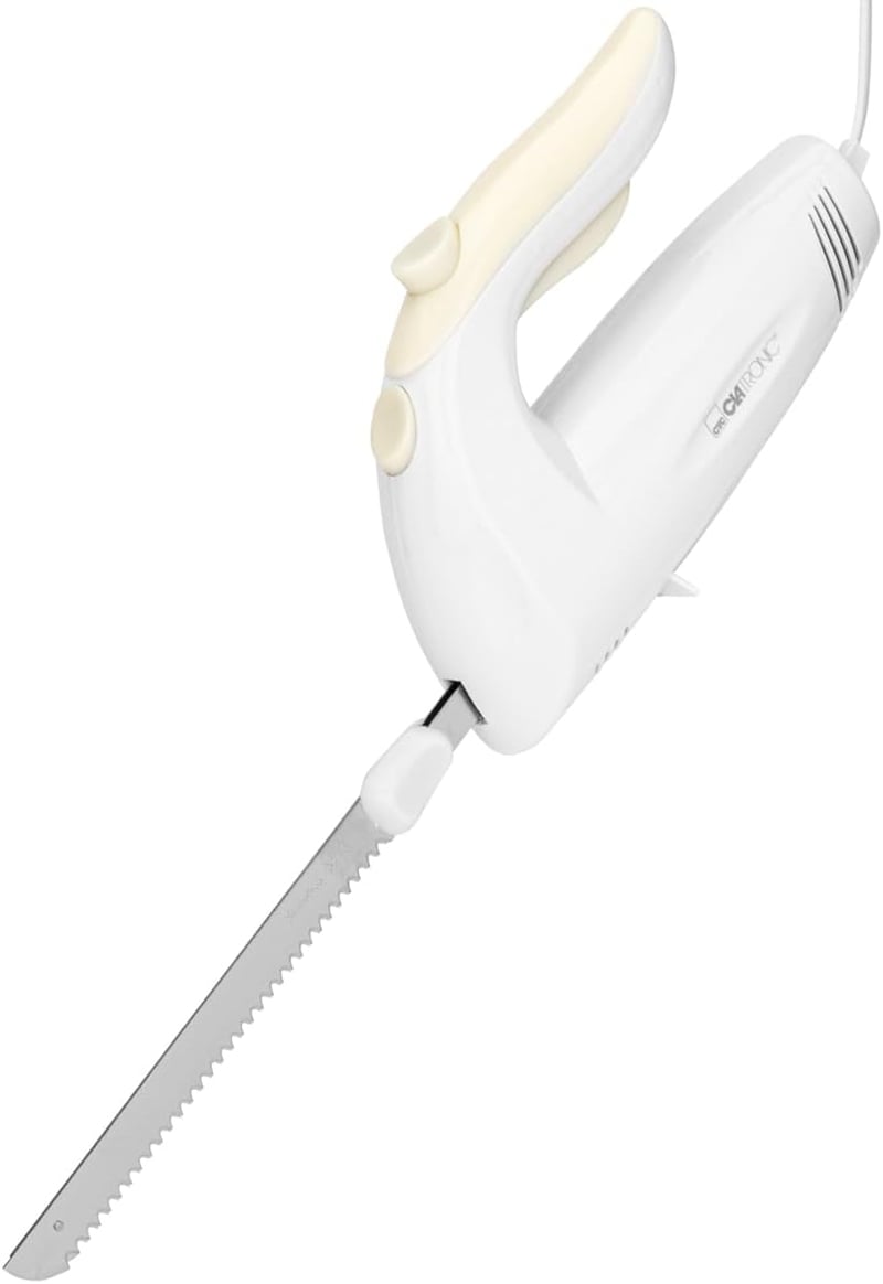 Clatronic EM 3062 elektromos kés rozsdamentes pengékkel, fehér