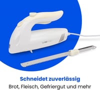 Clatronic EM 3062 elektromos kés rozsdamentes pengékkel, fehér 6