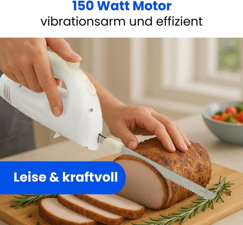 Clatronic EM 3062 elektromos kés rozsdamentes pengékkel, fehér