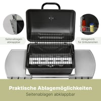 Clatronic GG 3590 plinski roštilj s 2 zone grijanja, individualnom regulacijom temperature, rešetkom za roštilj i rešetkom za održavanje topline, s košarom za pohranu 3