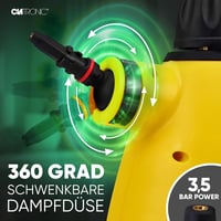 Clatronic gőztisztító kézi készülék 5m kábellel és 360° fúvókával 7