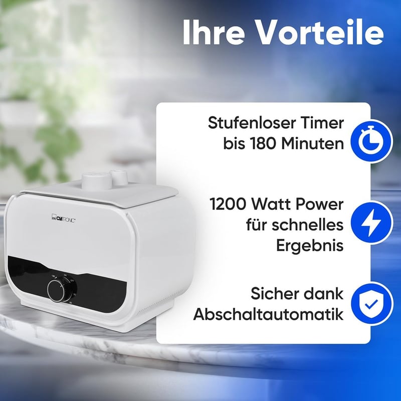 Clatronic HBB 3734 2in1 Ruhavasaló és Szárító Gép Inghez Nadrághoz 1200W