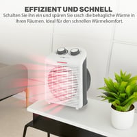 Aerotermă portabilă Clatronic HL 3761, 2 trepte (1000/2000 W), funcție ventilator, gri-alb 5