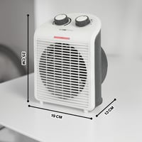Aerotermă portabilă Clatronic HL 3761, 2 trepte (1000/2000 W), funcție ventilator, gri-alb 6