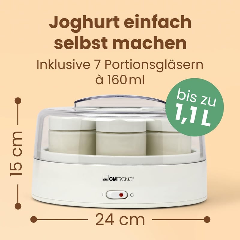 Clatronic JM 3344 joghurtkészítő gép házi joghurthoz