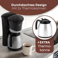 Kávovar s termoskou Clatronic KA 3328 s 2 termoskami, na 8-10 šálok - čierny 2