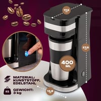 Clatronic KA 3733 egycsésze kávéfőző rozsdamentes bögre és aroma fedéllel 6