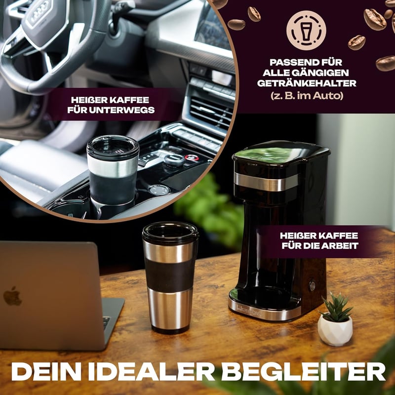 Clatronic KA 3733 egycsésze kávéfőző rozsdamentes bögre és aroma fedéllel