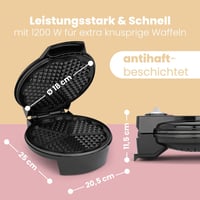 Clatronic WA 3491 Fekete Gofrisütő Elektromos Konyhai Készülék 4