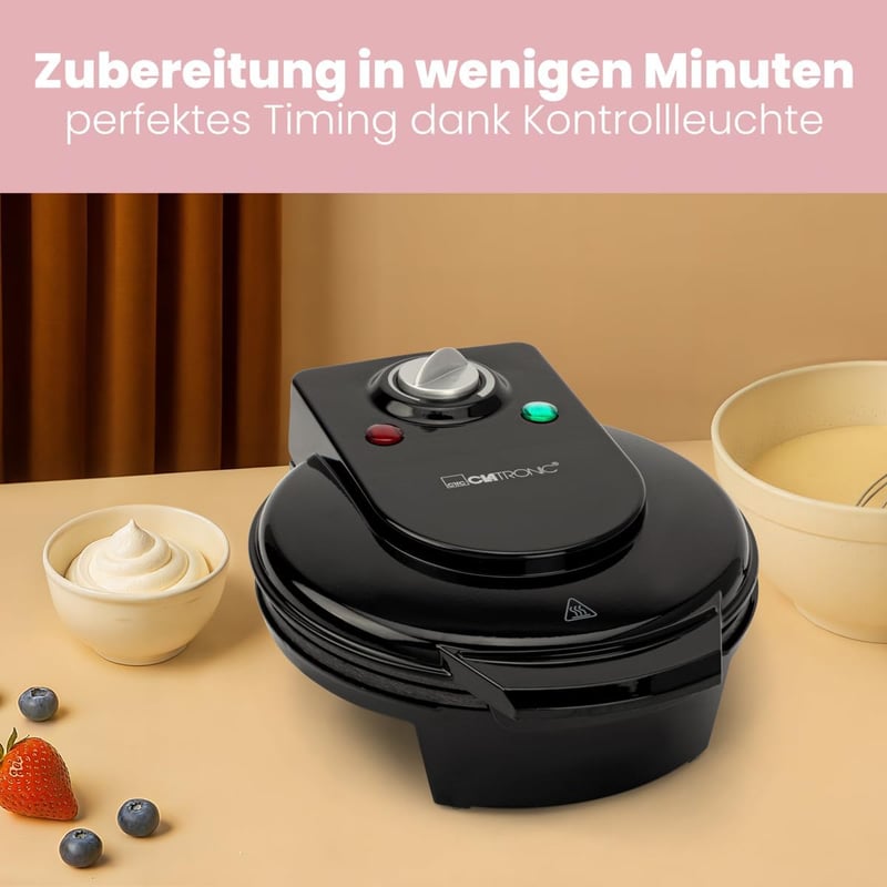 Clatronic WA 3491 Fekete Gofrisütő Elektromos Konyhai Készülék