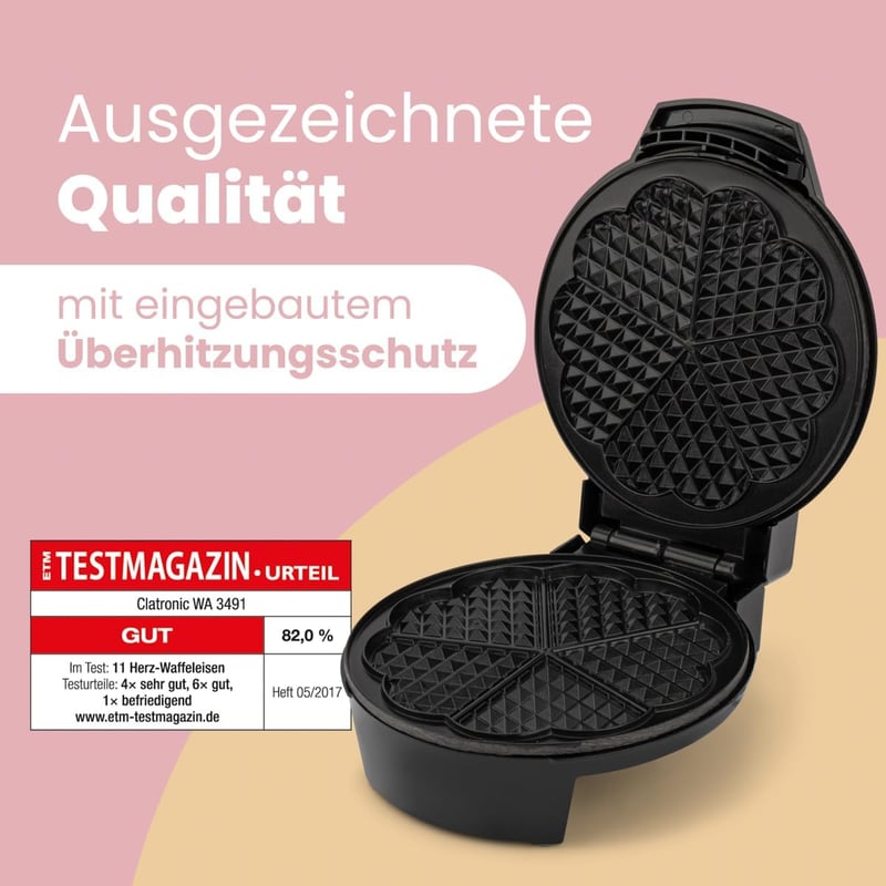 Clatronic WA 3491 Fekete Gofrisütő Elektromos Konyhai Készülék