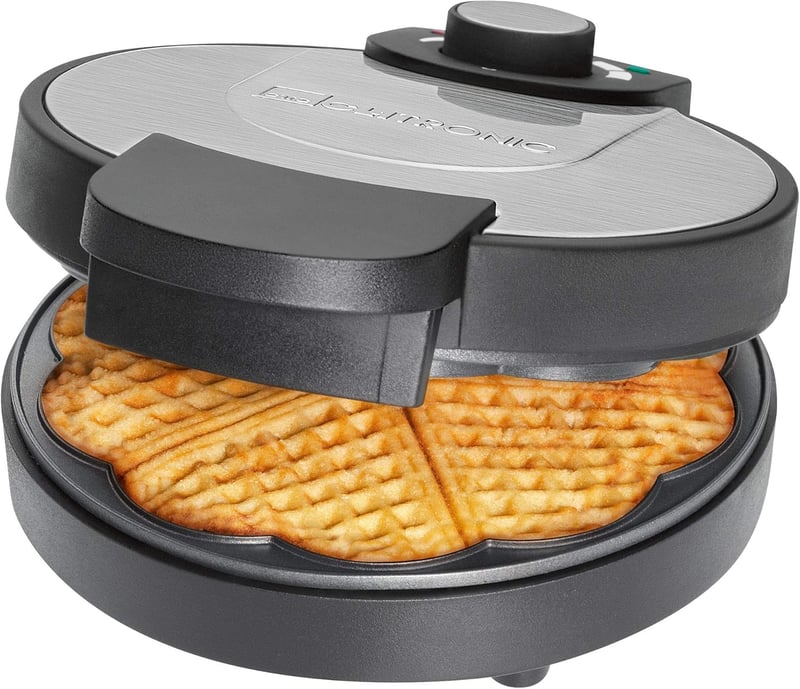 Clatronic WA 3492 Gofrisütő 1000W Rozsdamentes Acél 18cm Tapadásmentes Bevonat