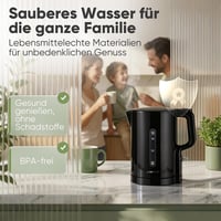 Clatronic WK 3835 1.7L Vízforraló 2200W Gyors Felmelegítés BPA Mentes Fekete 4