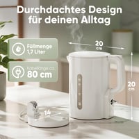 Clatronic WK 3835 1,7L Vízforraló 2200W Gyors Felmelegítés BPA Mentes Fehér 6