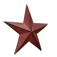 CLAVORIS Rustikalna zidna zvijezda, ručni rad, dekoracija u burgundsko crvenoj boji u stilu seoske kuće — zvijezda s udubljenjima i istrošenim premazom boje (stanje: vidi 2. sliku) 10
