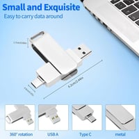 512 GB-os USB 3.0 Flash Meghajtó 2 az 1-ben OTG Pendrive Nagy Sebességű Külső Tároló Okostelefonhoz PC-hez TV-hez Androidhoz 4