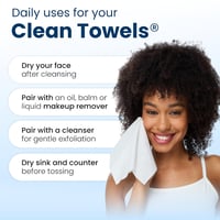 Clean Skin Club XL arctörlő kendő 50db, 100% organikus pamut, dermatológiailag tesztelt arclemosó - Stable - 50 count 9