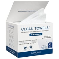 Clean Skin Club XL arctörlő kendő 50db, 100% organikus pamut, dermatológiailag tesztelt arclemosó - Stable - 50 count 1
