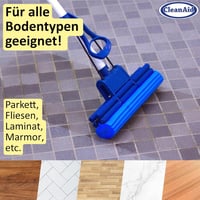 CleanAid OneTouch Easy felmosó - extra nedvszívó PVA szivaccsal, teleszkópos nyéllel és csavarófunkcióval - hatékony padlótisztító laminátra 8