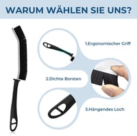 CLEANGOR Kemény Sörtés Fugázó Kefe Fürdőszoba Csempéhez - Ergonomikus Sarok és Repedés Tisztító 3db Fekete 3