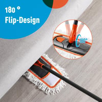 Set mop CLEANHOME cu 2 rezerve groase și durabile – Set de curățenie cu capete de mop detașabile 2