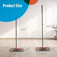 Set mop CLEANHOME cu 2 rezerve groase și durabile – Set de curățenie cu capete de mop detașabile 5