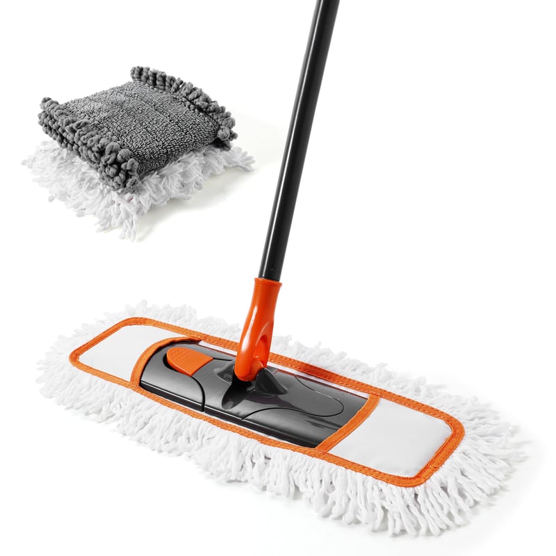 Set mop CLEANHOME cu 2 rezerve groase și durabile – Set de curățenie cu capete de mop detașabile