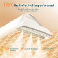 Cleanwise Kárpittisztító Gép Gőzfunkcióval, 17000PA Szívóerő, Forró Vizes Tisztítás 4