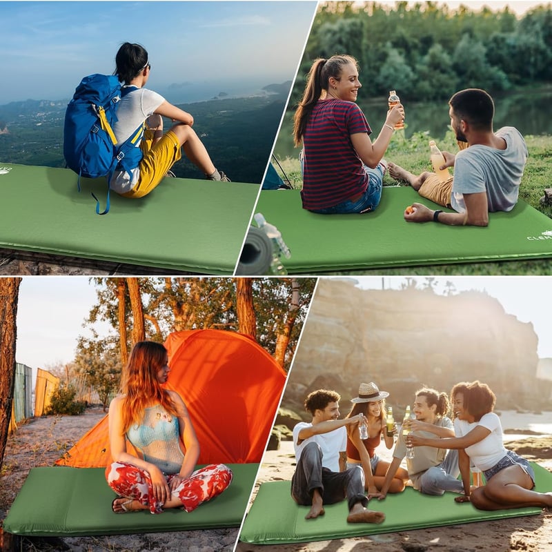 Clemas Önfelfújó Camping Matrac 8cm Memóriahabbal és Párnával