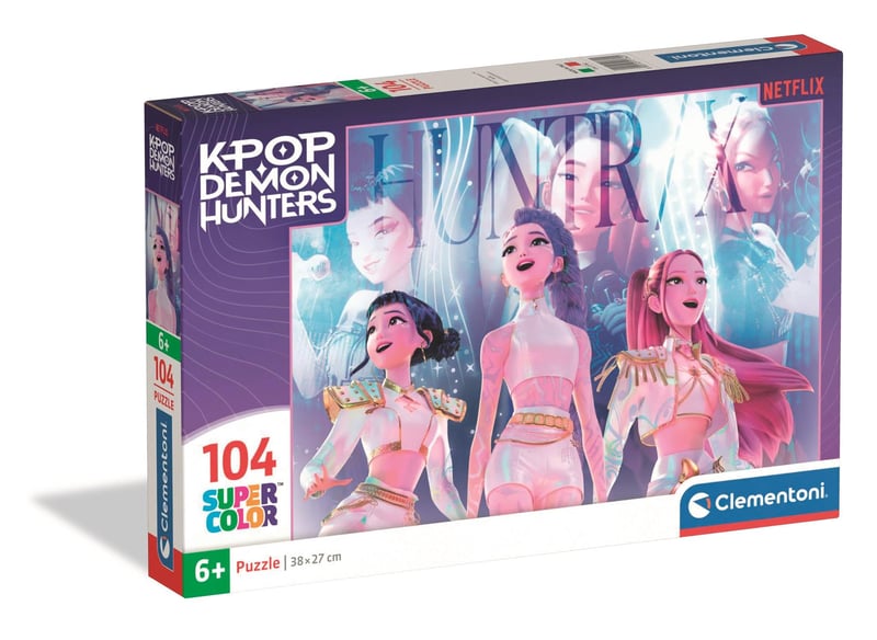 Clementoni Kpop Demon Hunters puzzle, 104 dielikov – 37,9 x 26,9 cm, skladačka pre deti od 6 rokov (25028)