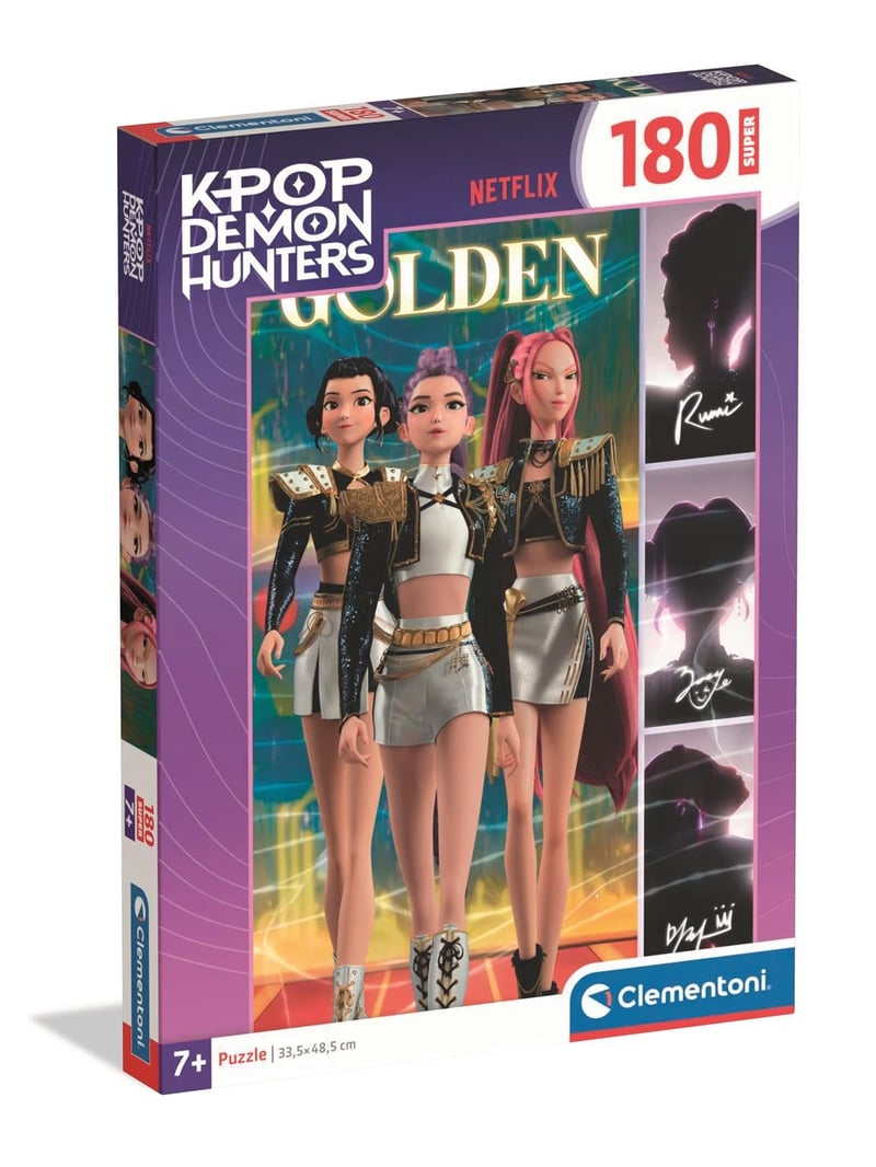 Puzzle Clementoni Supercolor Kpop Demon Hunters, 180 dielikov, od 7 rokov, so sýtymi farbami a špeciálnym jasom