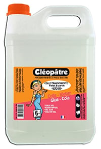 Set Adeziv Transparent Cléopâtre 2 kg + 6 Borcănele cu Sclipici + 5 Cutii de Depozitare, Fără Solvenți, Lavabil cu Apă, de la 6 ani 2
