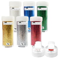 Set Adeziv Transparent Cléopâtre 2 kg + 6 Borcănele cu Sclipici + 5 Cutii de Depozitare, Fără Solvenți, Lavabil cu Apă, de la 6 ani 4