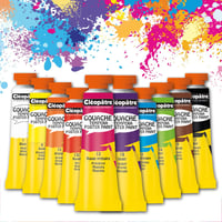 Sada prémiových kvašových farieb Cléopâtre BL10PGN10 Nefertari – 10 x 10 ml túb, rôzne farby 2